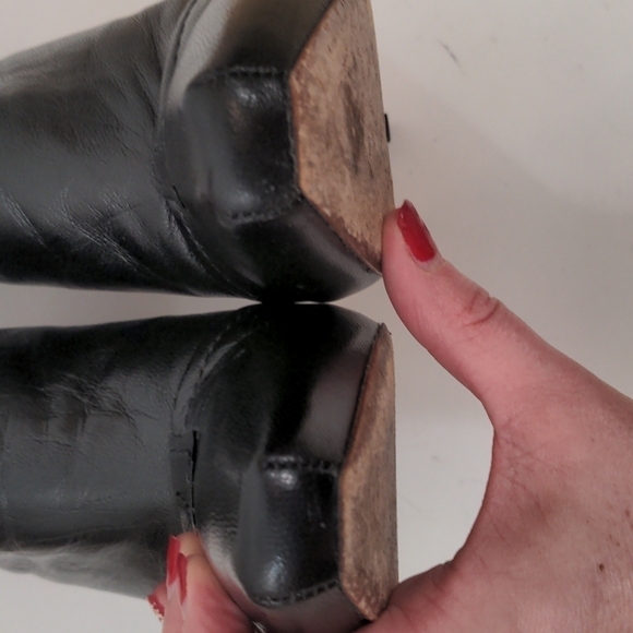 L.a.m.b. Jaycee Black Leather Studded Stiletto Ankle Boots 8.5 - Picture 10 of 10